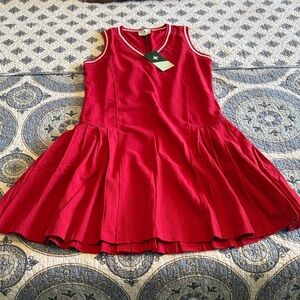 Red Sleeveless Fit-and-Flare Dress